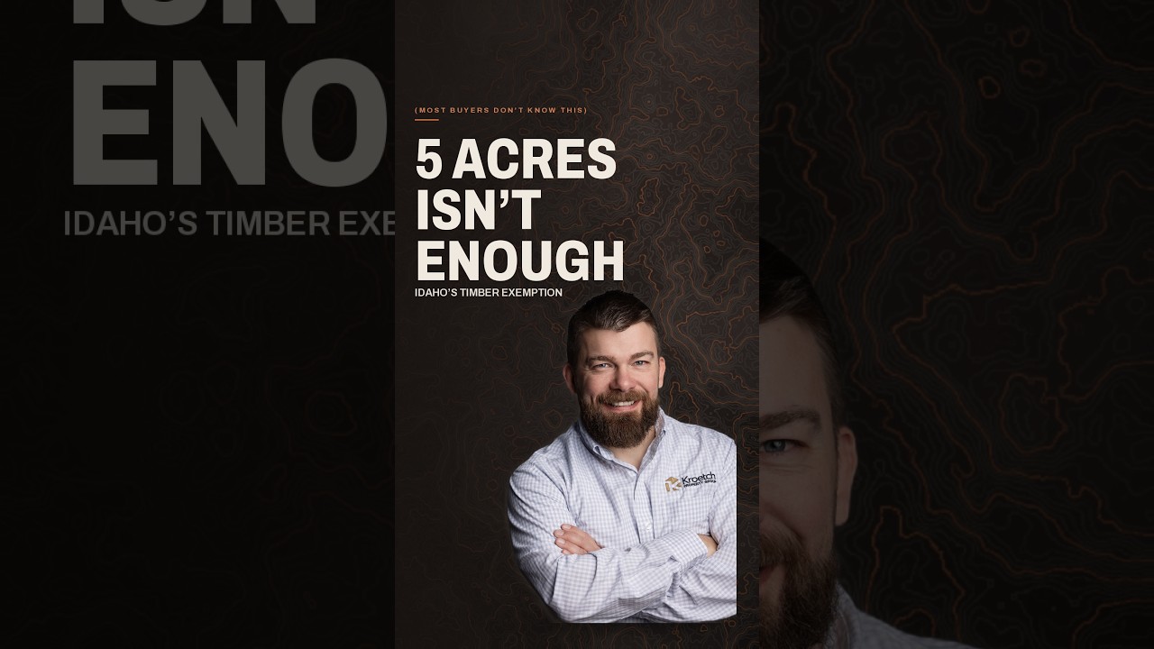 Joe Kroetch beside a title card reading “5 acres isn’t enough: Idaho’s timber exemption.”